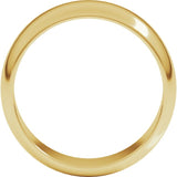 14K Yellow Gold 7 mm Half Round Band Size 11