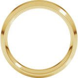 14K Yellow Gold 6 mm Beveled-Edge Comfort-Fit Flat Band Size 10.5