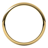 10K Yellow Gold 1 mm Half Round Band Size 5.5