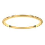 14K Yellow Gold 1 mm Half Round Band Size 6.5
