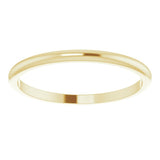 14K Yellow Gold 1.5 mm Half Round Band Size 8.5