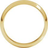 14K Yellow Gold 5 mm Half Round Band Size 10.5