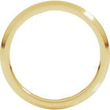 14K Yellow Gold 2 mm Comfort-Fit Half Round Band Size 5.5
