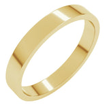 14K Yellow Gold 3 mm Flat Band Size 6.5