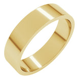 14K Yellow Gold 5 mm Flat Band Size 5.5