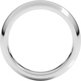 Platinum 5 mm Comfort-Fit Half Round Band Size 10.5