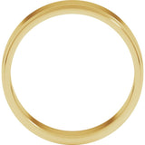 10K Yellow Gold 6 mm Stepped-Edge Flat Band Size 11.5