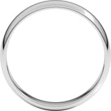 14K White Gold 5 mm Lightweight Half Round Band Size 9