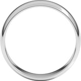 14K White Gold 6 mm Lightweight Half Round Band Size 9