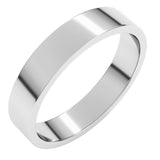 10K White Gold 4 mm Flat Band Size 9