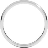 Sterling Silver 3 mm Lightweight Comfort-Fit Half Round Band Size 8.5
