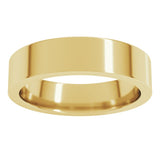 18K Yellow Gold 5 mm Comfort-Fit Flat Band Size 13.5