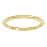 18K Yellow Gold 1.5 mm Comfort-Fit Half Round Band Size 5