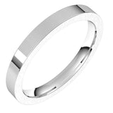 14K White Gold 2.5 mm Comfort-Fit Flat Band Size 6