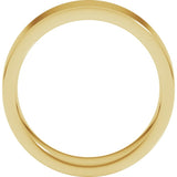 14K Yellow Gold 6 mm Comfort-Fit Flat Band Size 9.5