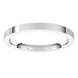 Platinum 2 mm Comfort-Fit Flat Band Size 6.5