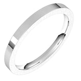 Platinum 2 mm Comfort-Fit Flat Band Size 7.5