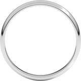 Sterling Silver 3 mm Lightweight Half Round Band Size 8