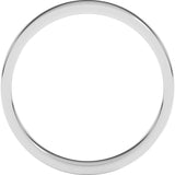 14K White Gold 3 mm Flat Band Size 6