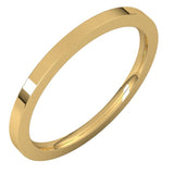 14K Yellow Gold 1.5 mm Comfort-Fit Flat Band Size 7.5