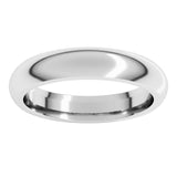 14K White Gold 4 mm Comfort-Fit Half Round Band Size 7