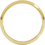 10K Yellow Gold 2.5 mm Half Round Band Size 7