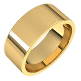 14K Yellow Gold 8 mm Lightweight Comfort-Fit Flat Band Size 8.5