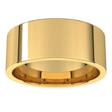 14K Yellow Gold 8 mm Lightweight Comfort-Fit Flat Band Size 8.5