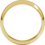 10K Yellow Gold 6 mm Half Round Band Size 12