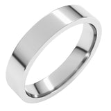 14K White Gold 4 mm Lightweight Comfort-Fit Flat Band Size 10