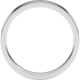 14K White Gold 4 mm Lightweight Comfort-Fit Flat Band Size 7.5