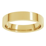 14K Yellow Gold 4 mm Lightweight Comfort-Fit Flat Band Size 8.5