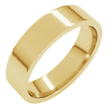 10K Yellow Gold 5 mm Lightweight Comfort-Fit Flat Band Size 10