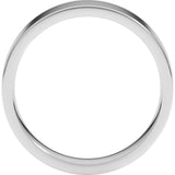 14K White Gold 5 mm Lightweight Comfort-Fit Flat Band Size 10