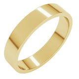 10K Yellow Gold 4 mm Flat Band Size 6.5