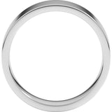 10K White Gold 6 mm Lightweight Comfort-Fit Flat Band Size 10