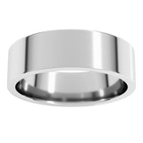10K White Gold 6 mm Lightweight Comfort-Fit Flat Band Size 10