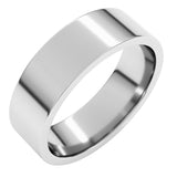 14K White Gold 6 mm Lightweight Comfort-Fit Flat Band Size 11