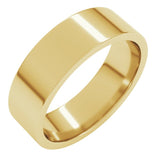 10K Yellow Gold 6 mm Lightweight Comfort-Fit Flat Band Size 8.5