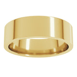 18K Yellow Gold 6 mm Lightweight Comfort-Fit Flat Band Size 8