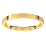 14K Yellow Gold 2 mm Lightweight Comfort-Fit Flat Band Size 4.5