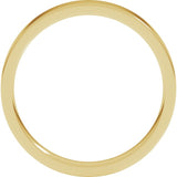 14K Yellow Gold 3 mm Lightweight Comfort-Fit Flat Band Size 4