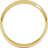 14K Yellow Gold 5 mm Lightweight Half Round Band Size 6