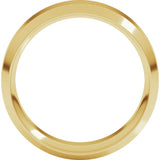 10K Yellow Gold 7 mm Beveled-Edge Comfort-Fit Flat Band Size 10