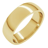 10K Yellow Gold 6 mm Lightweight Comfort-Fit Half Round Band Size 8.5