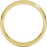 14K Yellow Gold 5 mm Lightweight Comfort-Fit Half Round Band Size 13