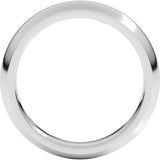 18K White Gold 4 mm Comfort-Fit Half Round Band Size 10