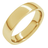 14K Yellow Gold 5 mm Comfort-Fit European-Style Band Size 6