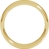 14K Yellow Gold 6 mm Comfort-Fit European-Style Band Size 9