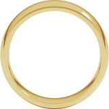 14K Yellow Gold 7 mm Lightweight Comfort-Fit Half Round Band Size 12